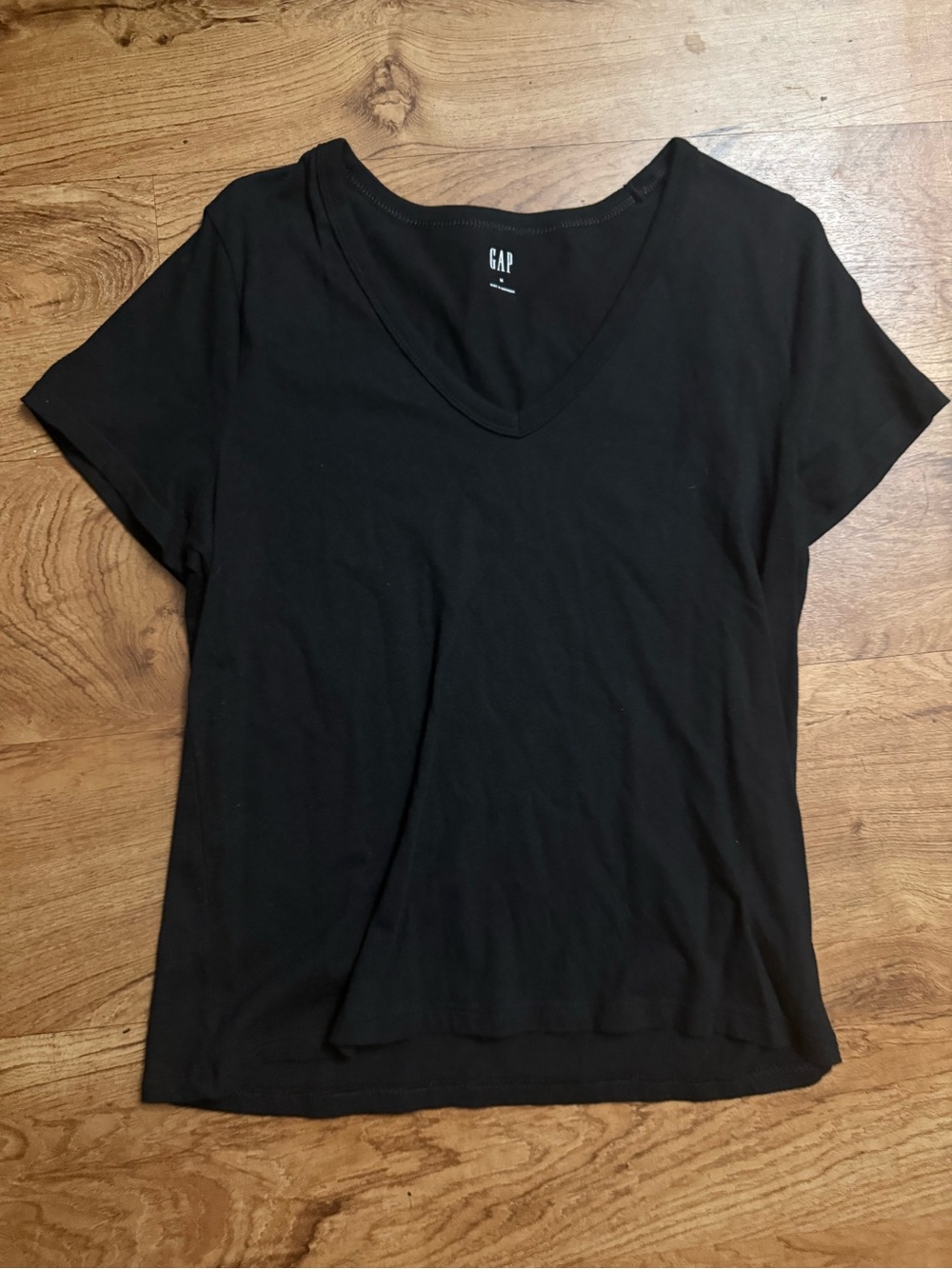 GAP Black V-Neck Cotton Tee